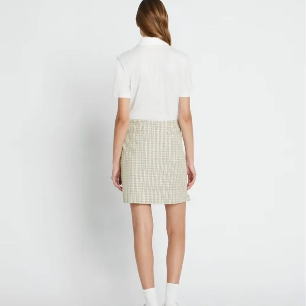 NWT Tory Burch Perfomance Mini Yellow Skirt Golf Twill Size 0